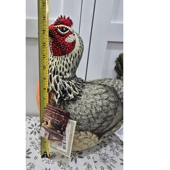 NWT John Derian for Target Chicken Pillow – Beaded Decorative Accent - Picture 3 of 16